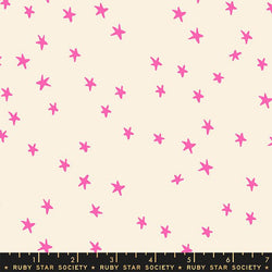 Starry - Neon Pink, 1/4 yard