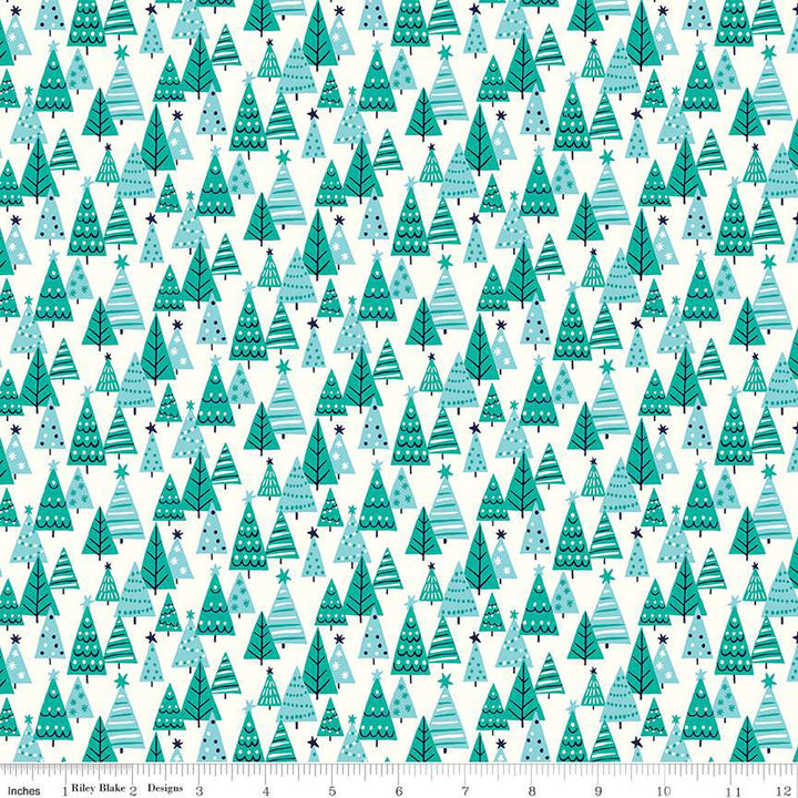 Deck the Halls -Happy Forest A, 1/4 yard