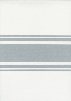 Lakeside Toweling 18", Thick Center Stripe - Silver Fabric Moda 