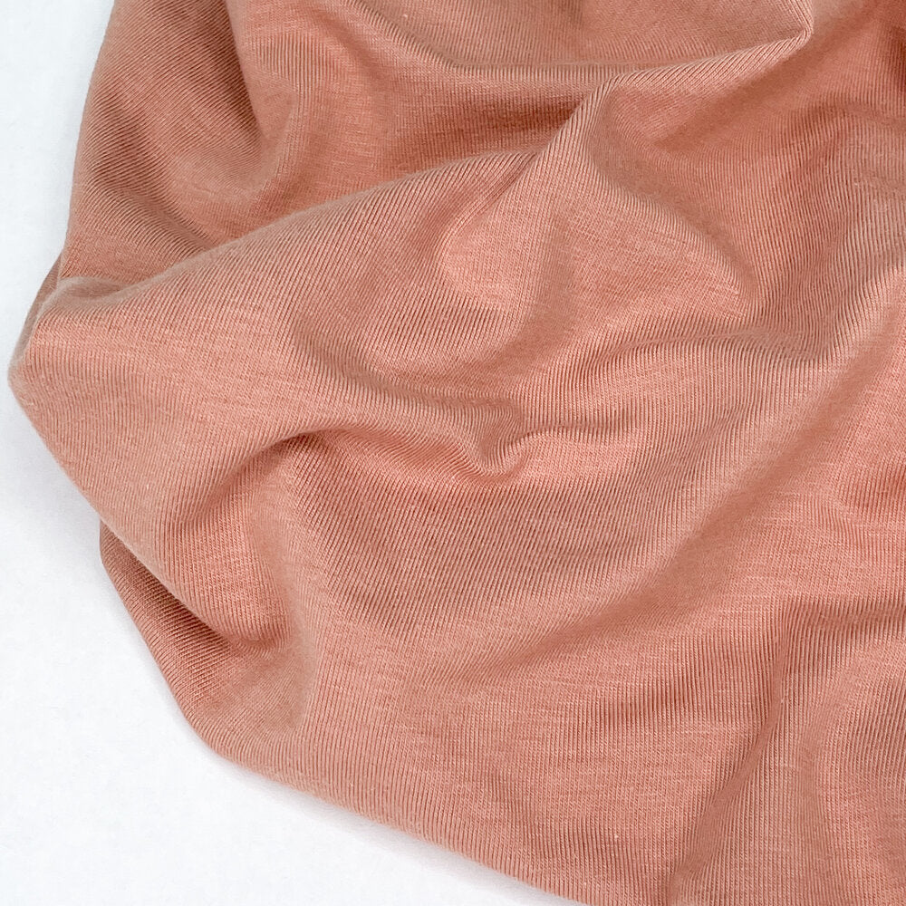5.9oz Cotton TENCEL™ Modal Knit - Burnt Sienna – Main Fabric