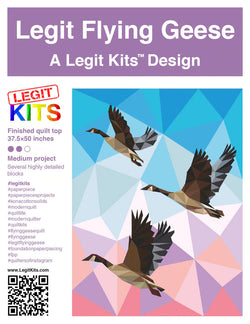 LEGIT KITS, Legit Flying Geese Quilt Kit Quilt Kit Piece Fabric Co. 