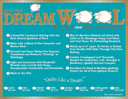 Quilters Dream Wool, 93" wide Batting Quilters Dream 