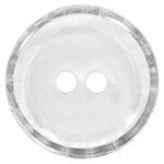 Elan; 2-Hole Button, Clear, 5/8" (15mm)