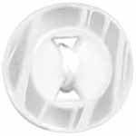 Elan; 2 Hole Button, White, 3/4" (18mm)