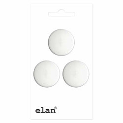 Elan; Shank Button, White, 3/4" (18mm)