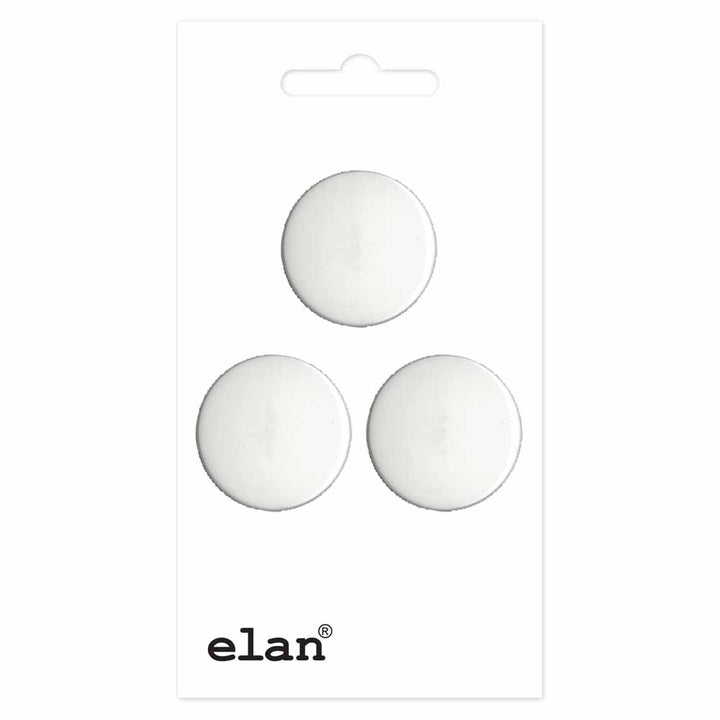 Elan; Shank Button, White, 3/4