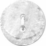 Elan; 2 Hole Button, White, 3/4" (18mm)