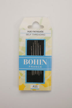 Bohin Self Threading, Size 4, 6, 8; 6 pcs