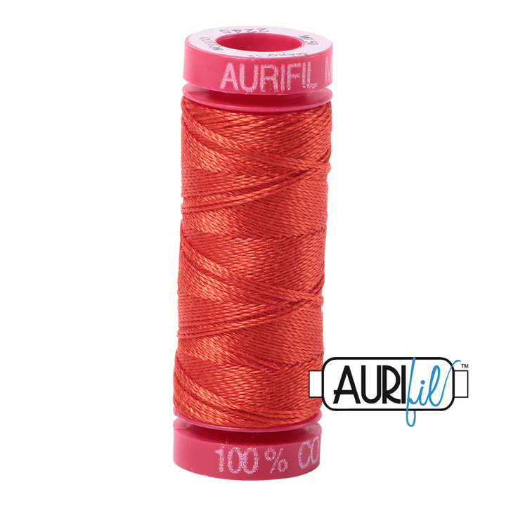 Aurifil Thread - Red Orange 2245 - 12wt