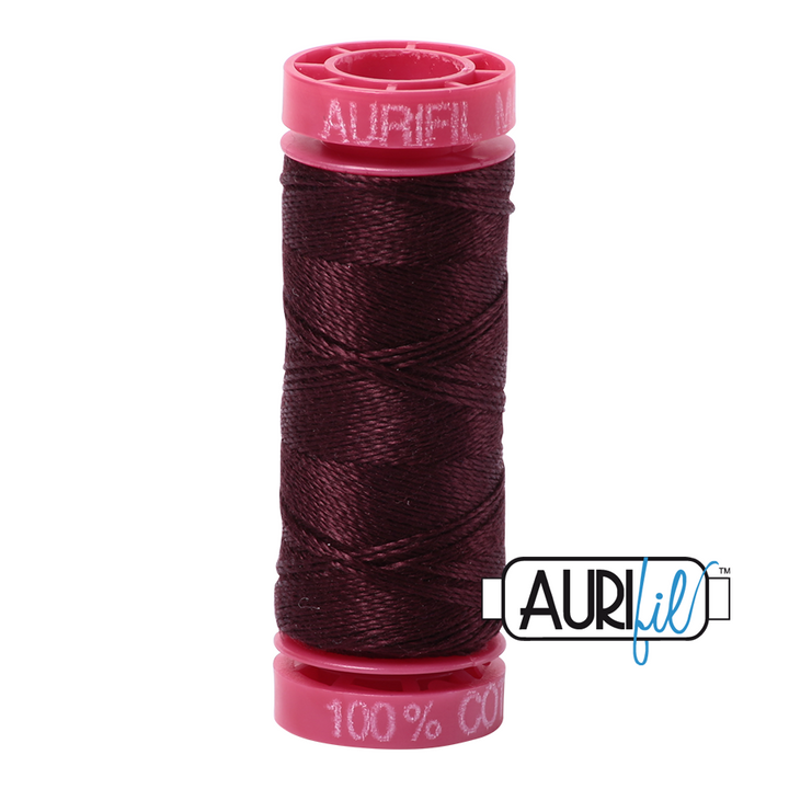 Aurifil Thread - Dark Wine 2468 - 12wt