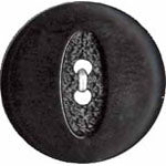 Elan; 2-Hole Button, Black, 1" (25mm)