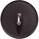 Elan; 2 Hole Button, Black, 7/8" (23mm)