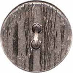 Elan; 2 Hole Button, Silver, 3/4