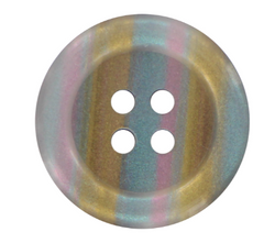 Elan; 4-Hole Button, Iridescent- 3/4"