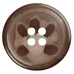 Elan; 4 Hole Button, Brown, 7/8" (23mm)