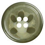 Elan; 4 Hole Button, Green, 5/8" (15mm)