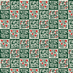 Rifle Paper Co. Holiday Classics 3, Yuletide Floral Evergreen; 1/4 yard