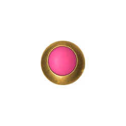 Elan; Shank Button, Pink and Gold, 5/8" (15mm)