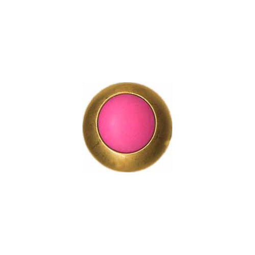 Elan; Shank Button, Pink and Gold, 5/8