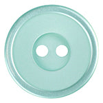 Elan; 2 Hole Button, Aqua, 5/8" (15mm)