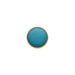 Elan; Shank Button, Teal and Gold, 1/2" (12mm)