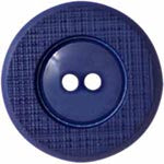 Elan; 2-Hole Button, Blue, 1" (25mm)