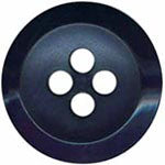 Elan; 4-Hole Button, Navy, 1-3/8" (34mm)