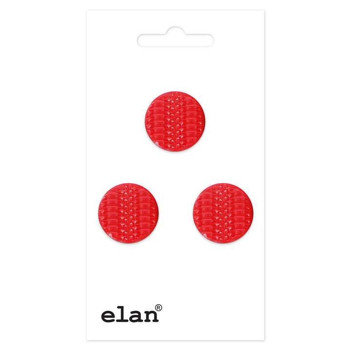 Elan; Shank Button, Red, 9/16