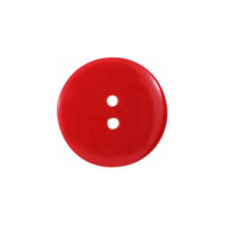 Elan; 2-Hole Button, Red, 3/4" (18mm)