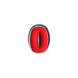 Elan; Shank Button, Red and Silver, 3/4" (20mm)