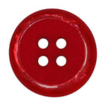 Elan; 4-Hole Button, Red, 7/8" (23mm)