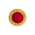 Elan; Shank Button, Pink and Gold, 5/8" (15mm)