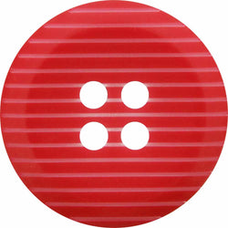 Elan; 4 Hole Button, Red, 3/4" (19mm)