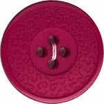 Elan; 4 Hole Button, Wine Red, 5/8" (15mm)