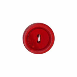 Elan; 2-Hole Button, Red, 3/4" (18mm)