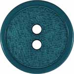 Elan; 2-Hole Button, Teal, 5/8" (15mm)