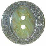 Elan; 2-Hole Button, Vintage Green, 5/8" (15mm)