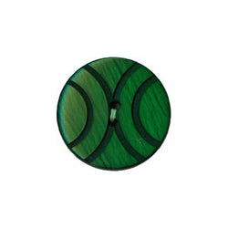 Elan; 2-hole Button, Green, 7/8" (23mm)