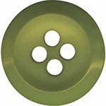 Elan; 4-Hole Button, Green, 1-3/8" (34mm)