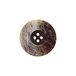 Elan; 4-Hole Button, Brown and Cream, 11/16" (18mm).