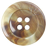 Elan; 2-Hole Button, Brown, 1" (25mm)