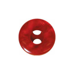 Elan; 2-Hole Button, Red, 3/4" (19mm)