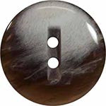 Elan; 2-Hole Button, Brown, 3/4" (18mm)