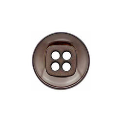 Elan; 4 Hole Button, Brown, 1-5/16" (34mm)