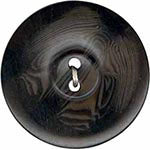 Elan; 2 Hole Button, Brown, 1-3/8" (34mm)