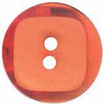 Elan; 2-Hole Button, Orange, 3/4" (18mm)