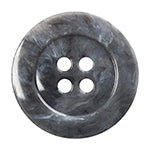 Elan; 4 Hole Button, Grey, 5/8" (15mm)