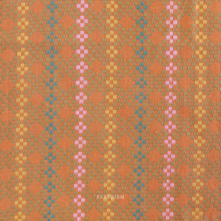Fableism Lucky Loom; Mosaic in Amaretto, 1/4 yard