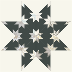 Combo Star Block of the Month Quilt Kit - Neutrals Version