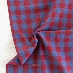 Fableism Queen of Hearts - Gingham Hearts - Royal, 1/4 yard